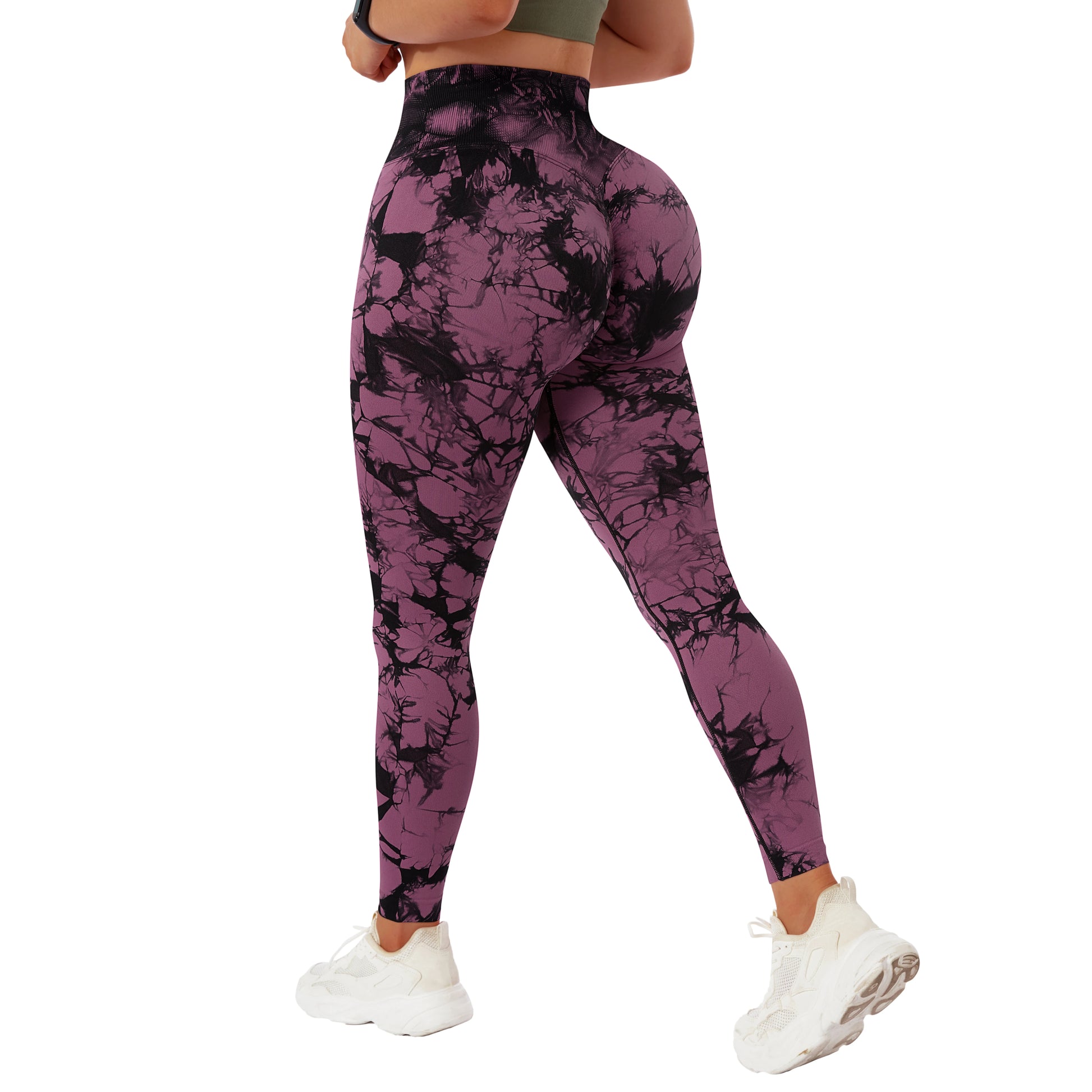 What is New Arrival Tie Dye Gradient Patterned Seamless Gym Leggings for  Women, High Waist Workout Tights Butt Lift Tummy Control Ruched Booty Yoga  Pants